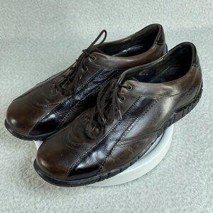Josef Seibel Mens Two Tone Brown Loafer Size 8.5 Leather Upper Anti-Slip Soles